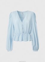 Women Bay Pepe Jeans V-Neck Cropped Fit Top 60J40326 - Image 5