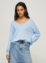 Women Bay Pepe Jeans V Neckline Relaxed Fit Jersey 60J40249