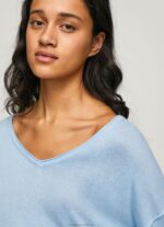 Women Bay Pepe Jeans V Neckline Relaxed Fit Jersey 60J40249 - Image 3