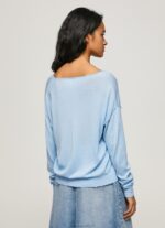 Women Bay Pepe Jeans V Neckline Relaxed Fit Jersey 60J40249 - Image 4
