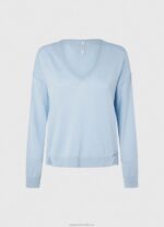 Women Bay Pepe Jeans V Neckline Relaxed Fit Jersey 60J40249 - Image 5