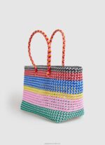 Women Bay Pepe Jeans Woven Plastic Tote Bag 60J40721 - Image 2