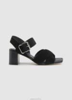 Women Black Pepe Jeans Altea Basic Suede Sandals 60J40648