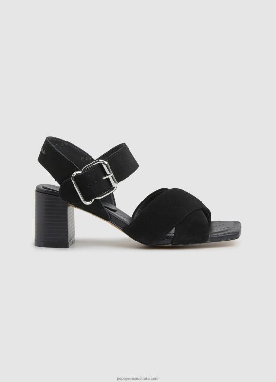 women_black_pepe_jeans_altea_basic_suede_sandals_60j40648.jpg Women Black Pepe Jeans Altea Basic Suede Sandals 60J40648 - Image 1