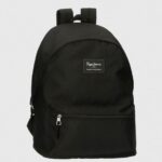 Women Black Pepe Jeans Aris Double Zip Performance Backpack 60J40752