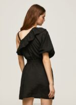 Women Black Pepe Jeans Asymmetrical Dress 60J40200 - Image 4