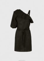Women Black Pepe Jeans Asymmetrical Dress 60J40200 - Image 5