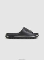 Women Black Pepe Jeans Beach Slide Flip Flops 60J40696