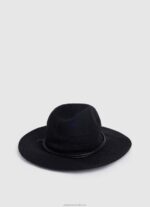 Women Black Pepe Jeans Breathable Wide-Brimmed Hat 60J40776 - Image 2