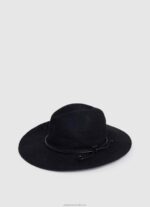 Women Black Pepe Jeans Breathable Wide-Brimmed Hat 60J40776
