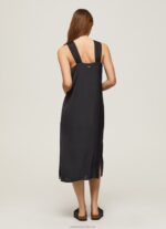 Women Black Pepe Jeans Casey Plain Satin Dress 60J40186 - Image 4