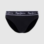 Women Black Pepe Jeans Classic Panty With Printed Logo 60J40550