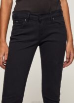 Women Black Pepe Jeans Classic Skinny Trousers 60J40297 - Image 3
