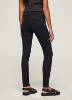 Women Black Pepe Jeans Classic Skinny Trousers 60J40297 - Image 4