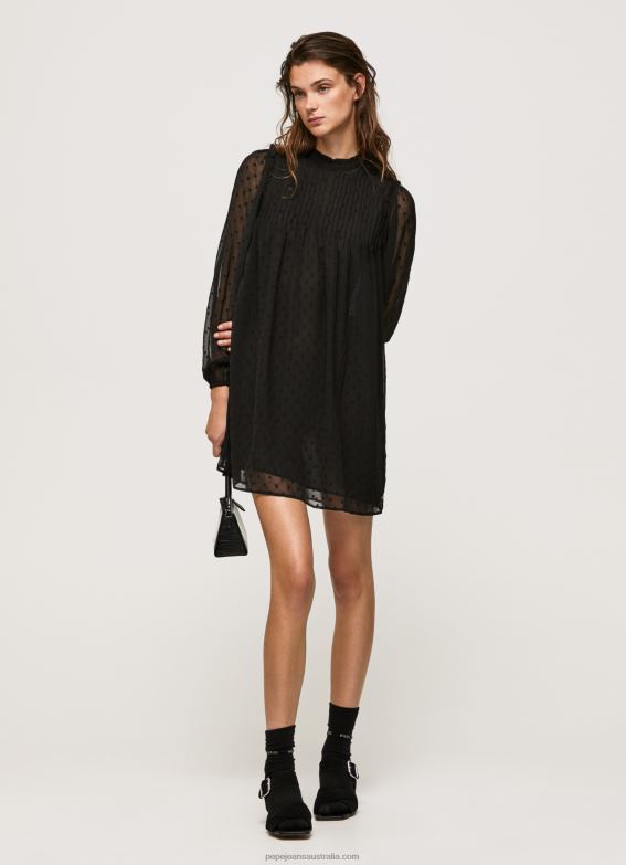 women_black_pepe_jeans_dot_print_mini_dress_60j40207.jpg Women Black Pepe Jeans Dot-Print Mini Dress 60J40207 - Image 1