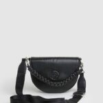 Women Black Pepe Jeans Double-Handled Crossbody Bag 60J40733