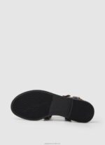 Women Black Pepe Jeans Hayes Rome Flat Sandals 60J40657 - Image 5