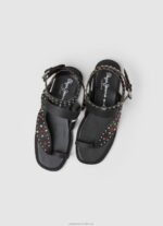 Women Black Pepe Jeans Irma Ethnic Leather Sandals 60J40659 - Image 2