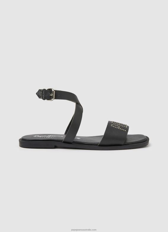 women_black_pepe_jeans_irma_log_flat_leather_sandals_60j40661.jpg Women Black Pepe Jeans Irma Log Flat Leather Sandals 60J40661 - Image 1