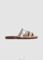 Women Black Pepe Jeans Irma Multistraps Leather Sandals 60J40663 - Image 2