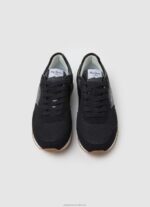 Women Black Pepe Jeans London Troy Combined Sneakers 60J40611 - Image 2