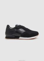Women Black Pepe Jeans London Troy Combined Sneakers 60J40611