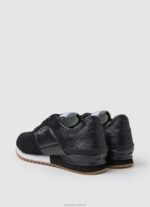 Women Black Pepe Jeans London Troy Combined Sneakers 60J40611 - Image 4