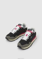 Women Black Pepe Jeans Natch Running Sneakers 60J40619 - Image 3