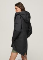 Women Black Pepe Jeans Parka With Inner Jacket 60J40139 - Image 5