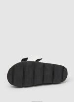Women Black Pepe Jeans Pola Park Double Buckle Sandals 60J40670 - Image 5