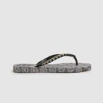 Women Black Pepe Jeans Rake Coin Beach Flip Flops 60J40704