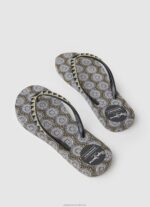 Women Black Pepe Jeans Rake Coin Beach Flip Flops 60J40704 - Image 4