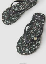Women Black Pepe Jeans Rake Garden Night Beach Flip Flops 60J40701 - Image 3