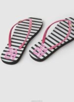 Women Black Pepe Jeans Rake Love Beach Flip Flops 60J40706 - Image 4