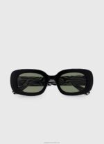 Women Black Pepe Jeans Rectangular Sunglasses 60J40767 - Image 2