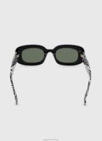 Women Black Pepe Jeans Rectangular Sunglasses 60J40767 - Image 4