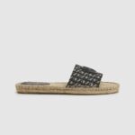 Women Black Pepe Jeans Siva Jacquard Jute Sandals 60J40683