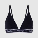 Women Black Pepe Jeans Stretchy Cotton Bra 60J40548