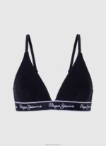 Women Black Pepe Jeans Stretchy Cotton Bra 60J40548