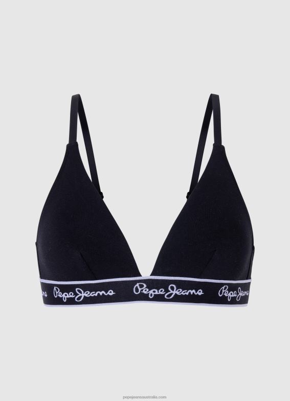 women_black_pepe_jeans_stretchy_cotton_bra_60j40548.jpg Women Black Pepe Jeans Stretchy Cotton Bra 60J40548 - Image 1