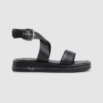 Women Black Pepe Jeans Summer Logy Wedge Sandals 60J40652