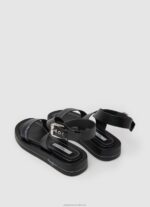 Women Black Pepe Jeans Summer Logy Wedge Sandals 60J40652 - Image 4