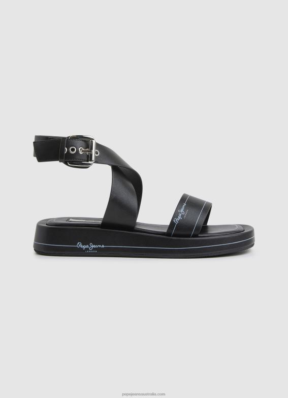 women_black_pepe_jeans_summer_logy_wedge_sandals_60j40652.jpg Women Black Pepe Jeans Summer Logy Wedge Sandals 60J40652 - Image 1