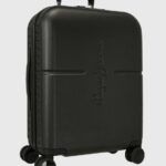 Women Black Pepe Jeans Trolley Abs 55Cm. Highlight Hard Suitcase 60J40758