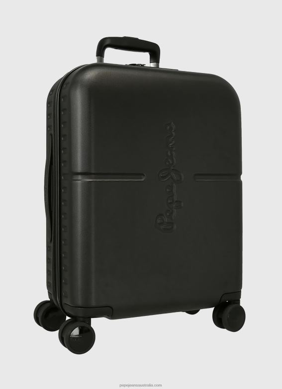 Women Black Pepe Jeans Trolley Abs 55Cm. Highlight Hard Suitcase 60J40758 - Image 1
