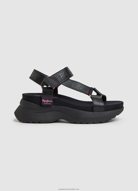 women_black_pepe_jeans_venus_ace_trek_sandals_60j40687.jpg Women Black Pepe Jeans Venus Ace Trek Sandals 60J40687 - Image 1