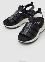 Women Black Pepe Jeans Venus Point Trek Sandals 60J40686 - Image 3