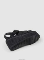 Women Black Pepe Jeans Witney Sunny Wedge Sandals 60J40647 - Image 5