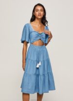 Women Blue Pepe Jeans Denim Dress 60J40163 - Image 2