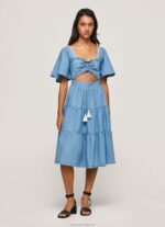 Women Blue Pepe Jeans Denim Dress 60J40163 - Image 3